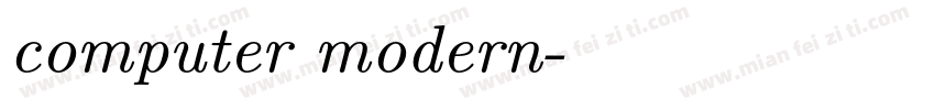 computer modern字体转换